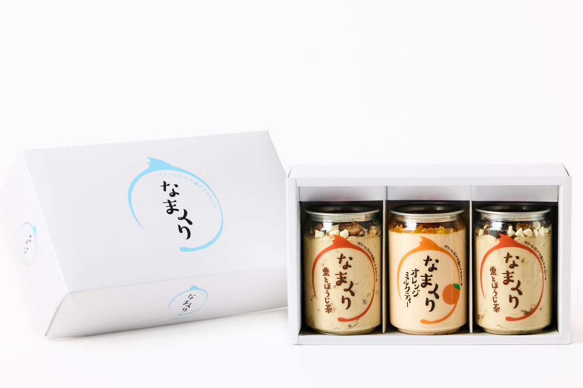 オレンジミルクティー1缶、栗とほうじ茶2缶ギフトボックス【到着予定日：11月30日までにお届け】